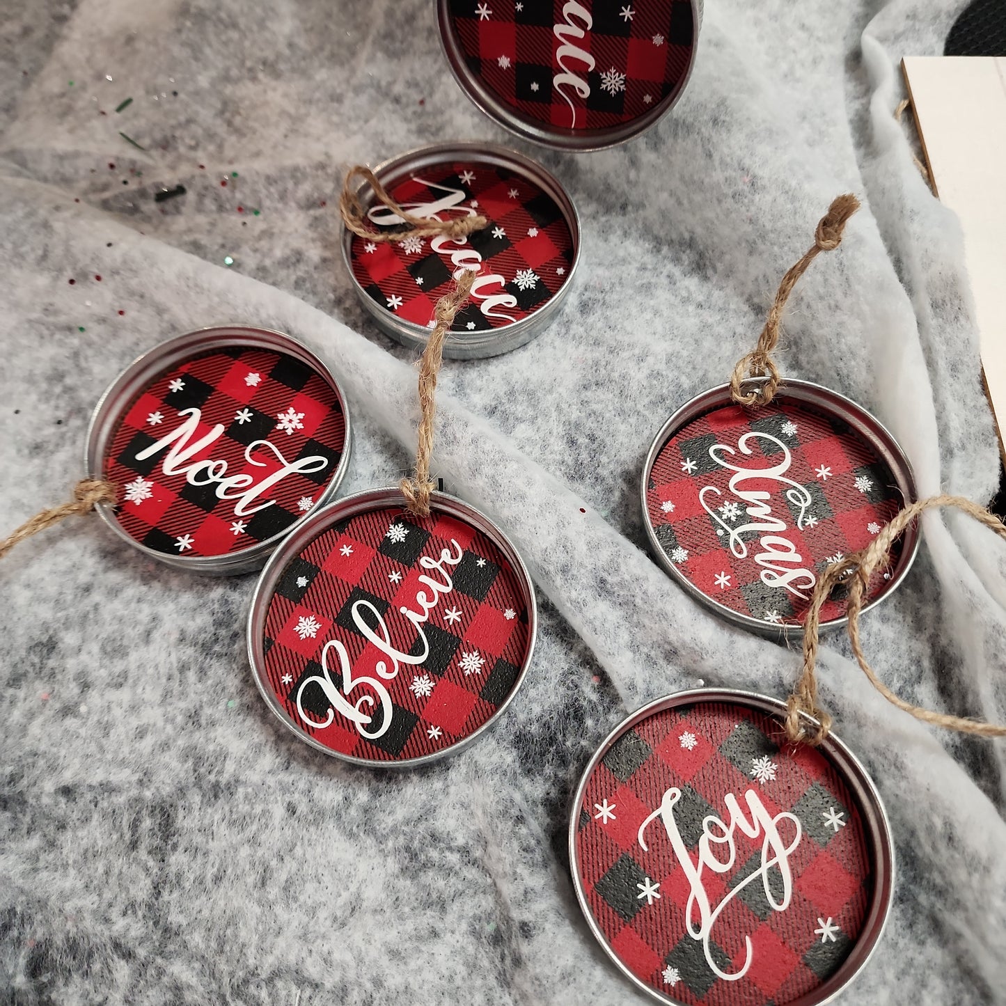 Buffalo Plaid Ornaments