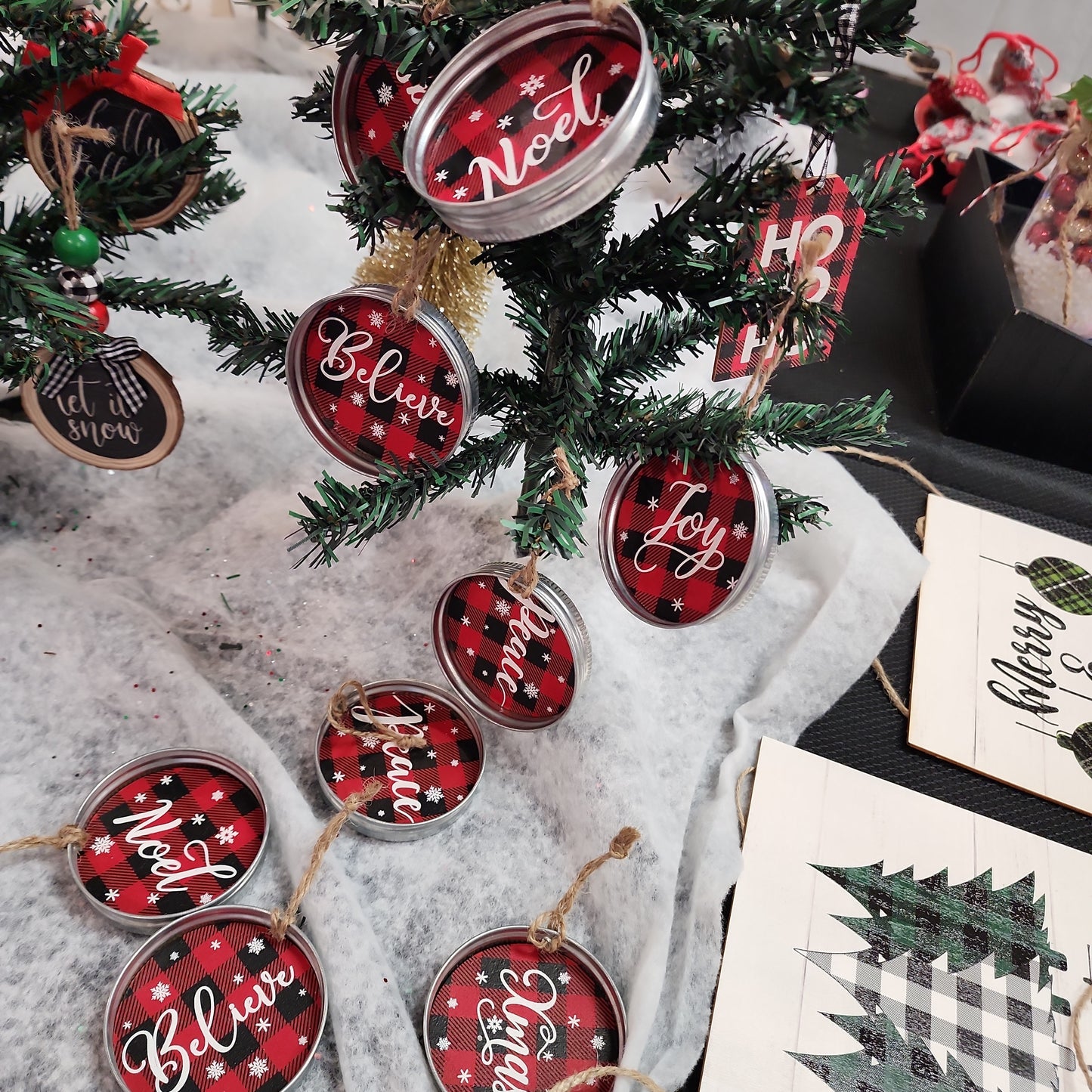 Buffalo Plaid Ornaments