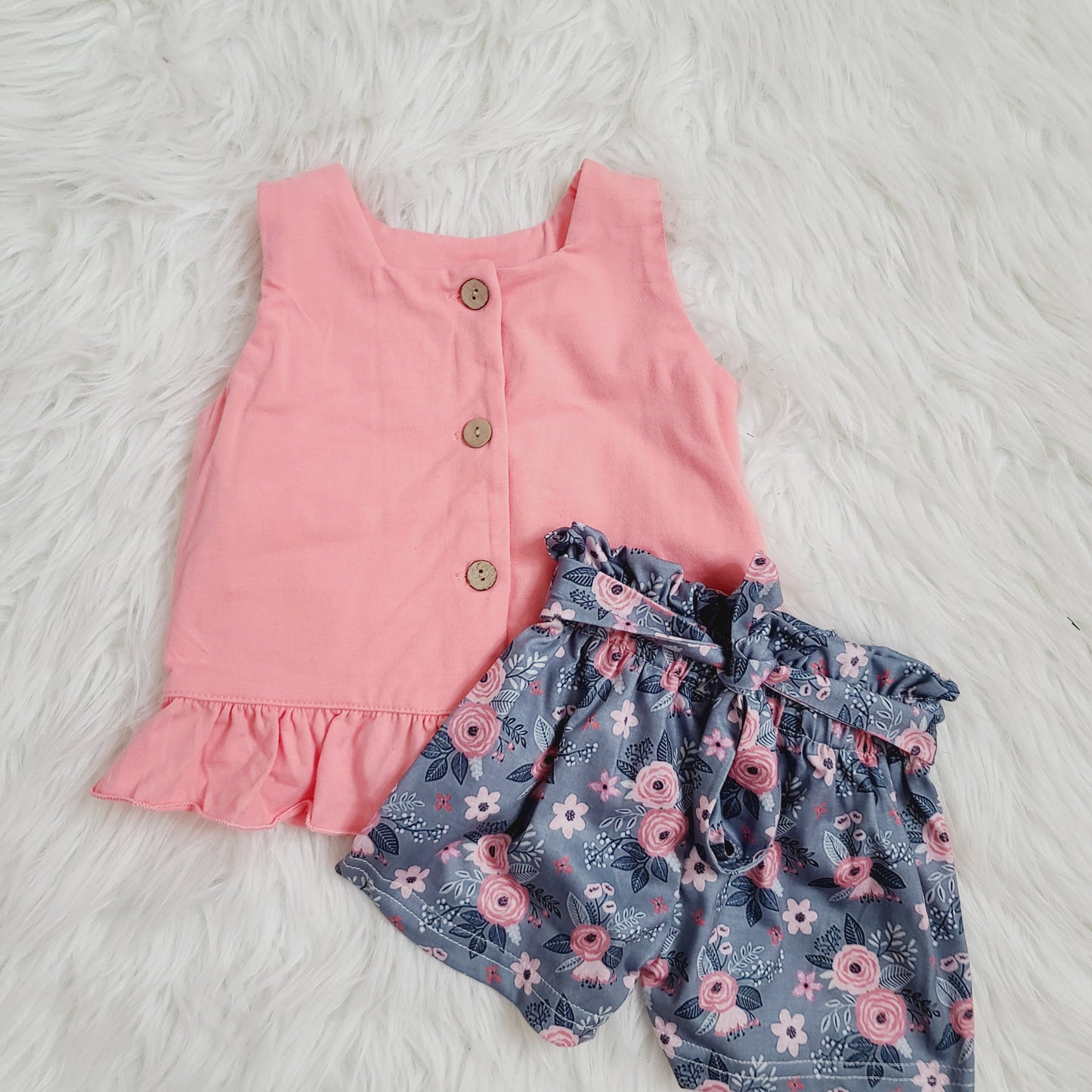 Kid's Frilly Tank and Short Set