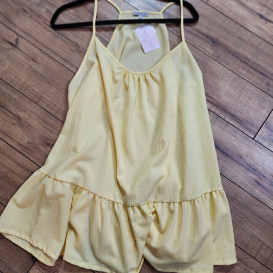 Yellow Ruffle Tank