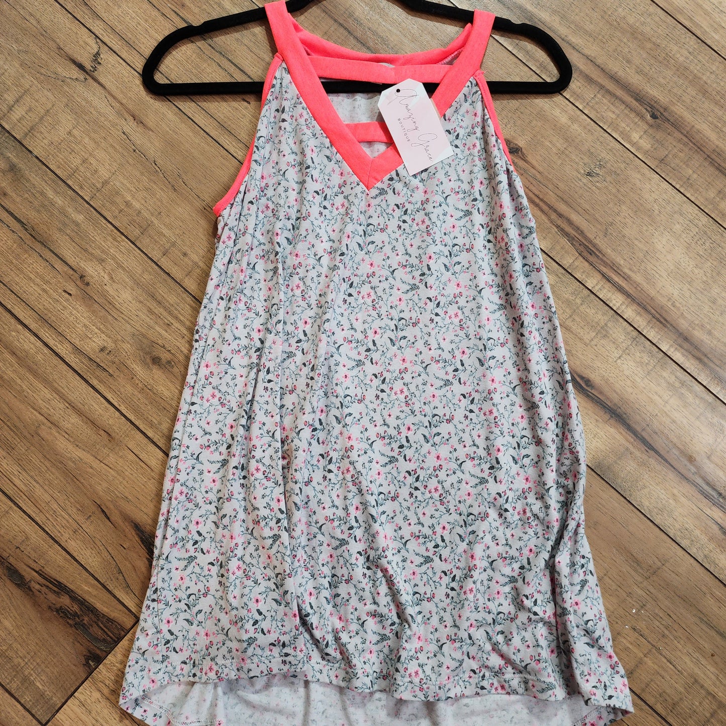 Pink V-Neck Sleeveless Top