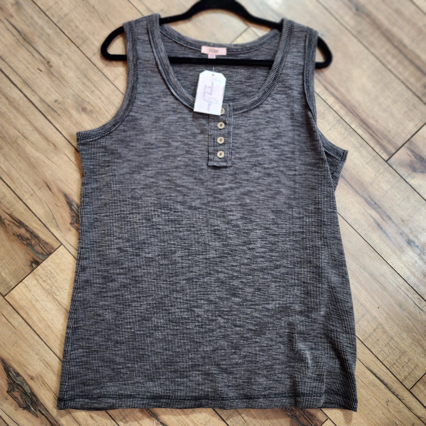 Ribbed Henley Tank