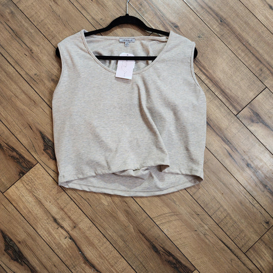 Oatmeal Knit Crop Top