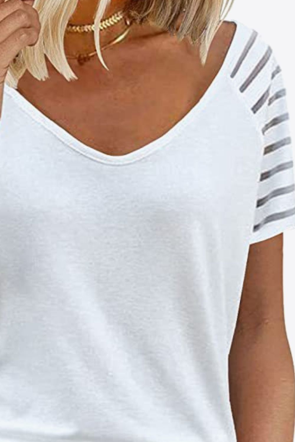 V-Neck Raglan Sleeve Tee