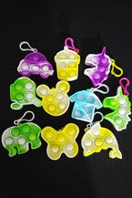 Push Pop Bubble Fidget Toy Key Ring