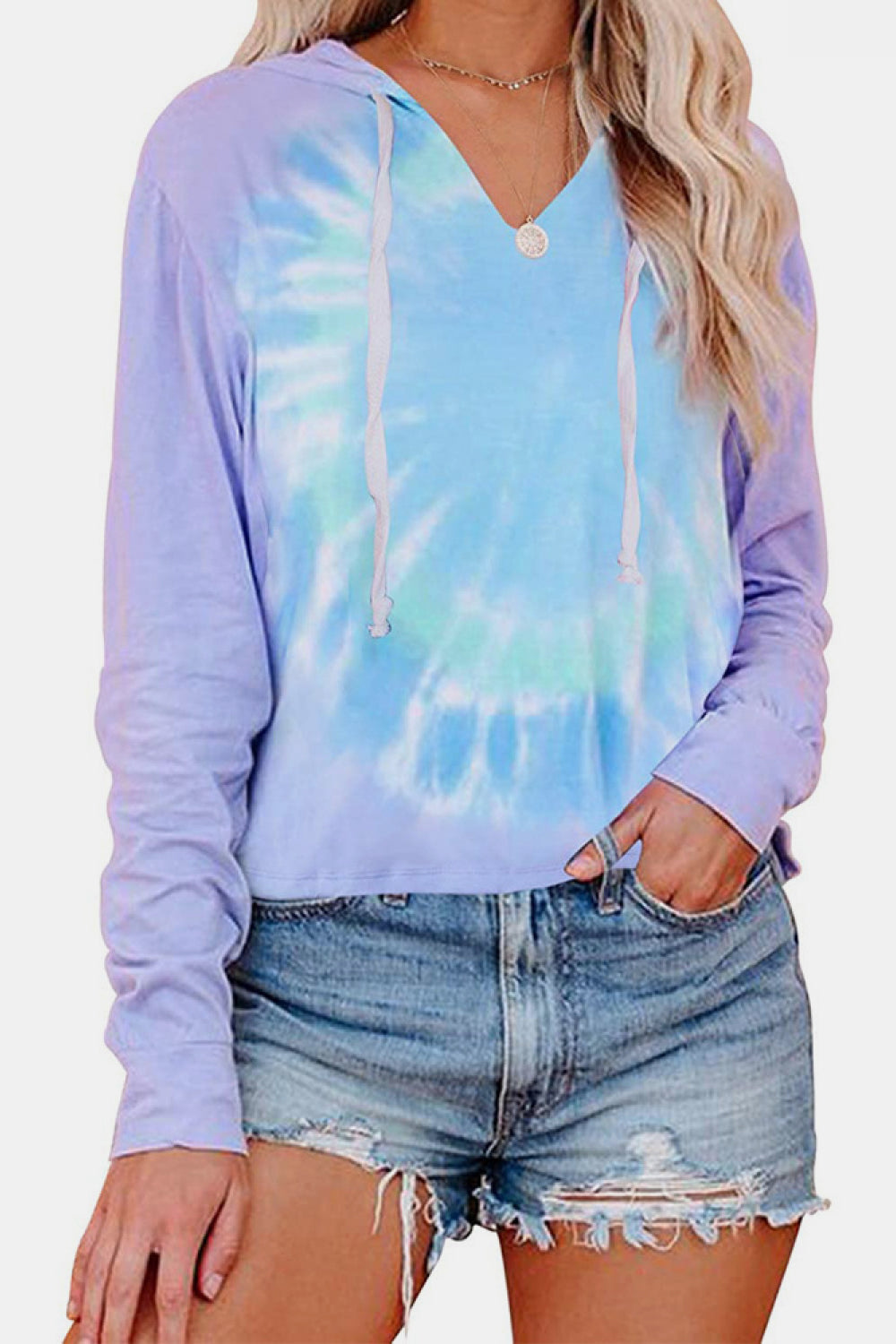 Tie-Dye Drawstring Hoodie