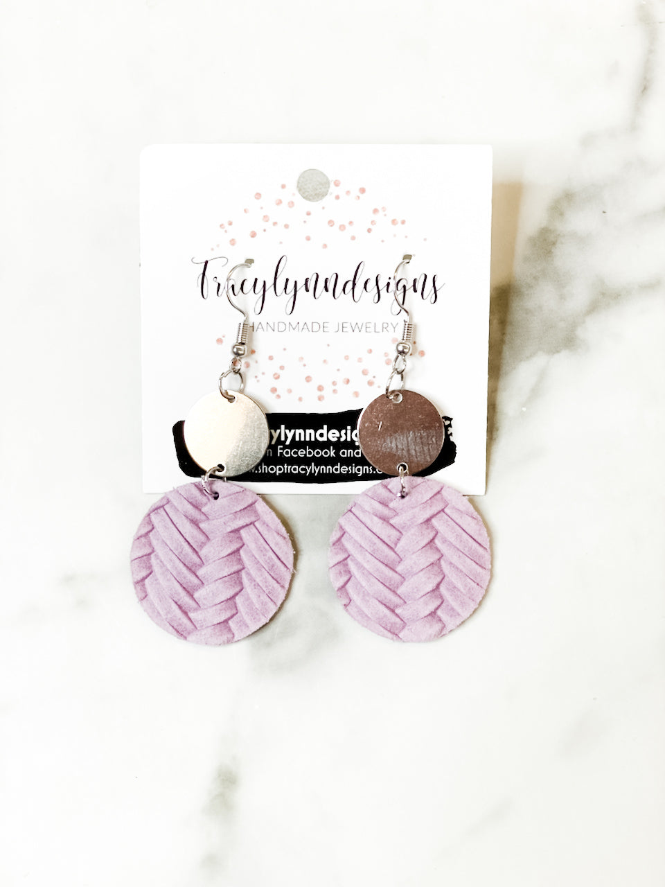 Pastel Purple Drop Earrings