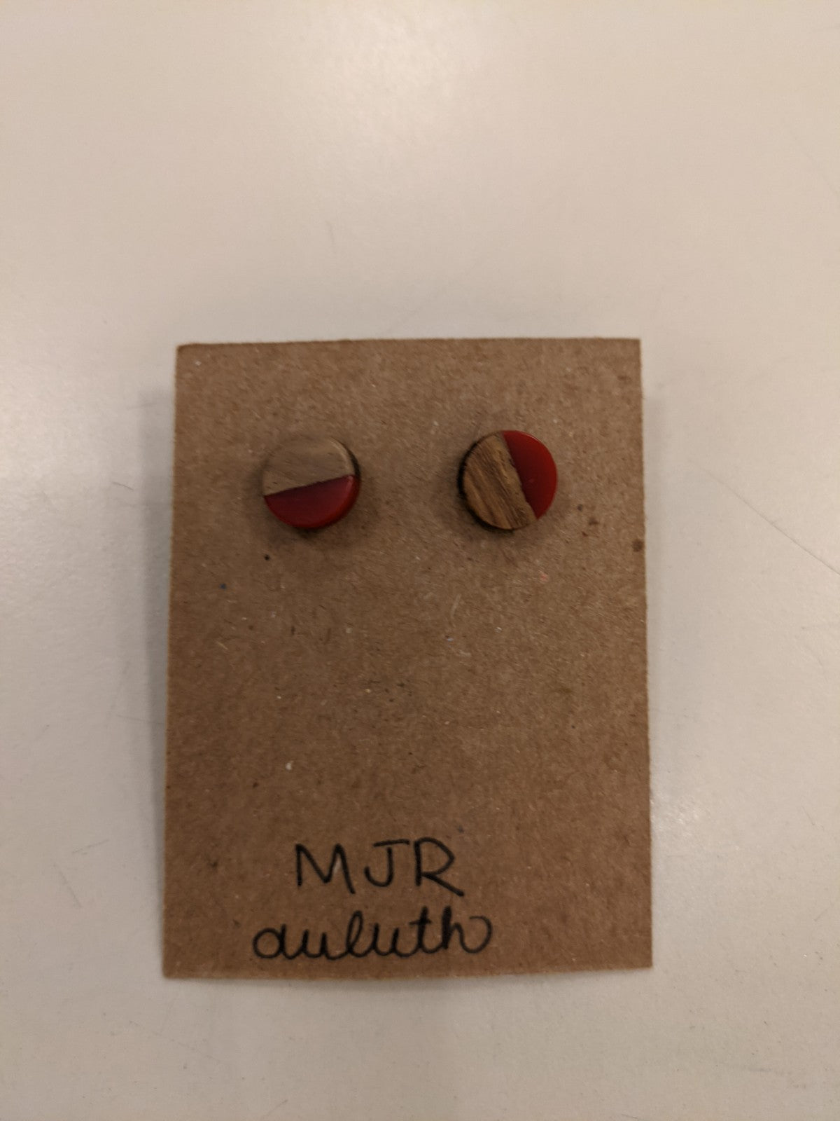 MJR Wood and Resin Stud Earrings DULUTH