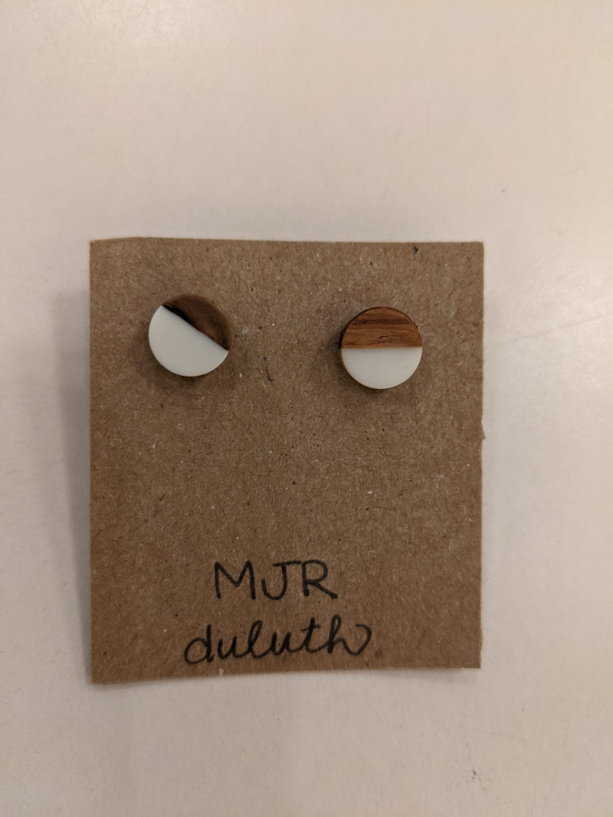 MJR Wood and Resin Stud Earrings DULUTH