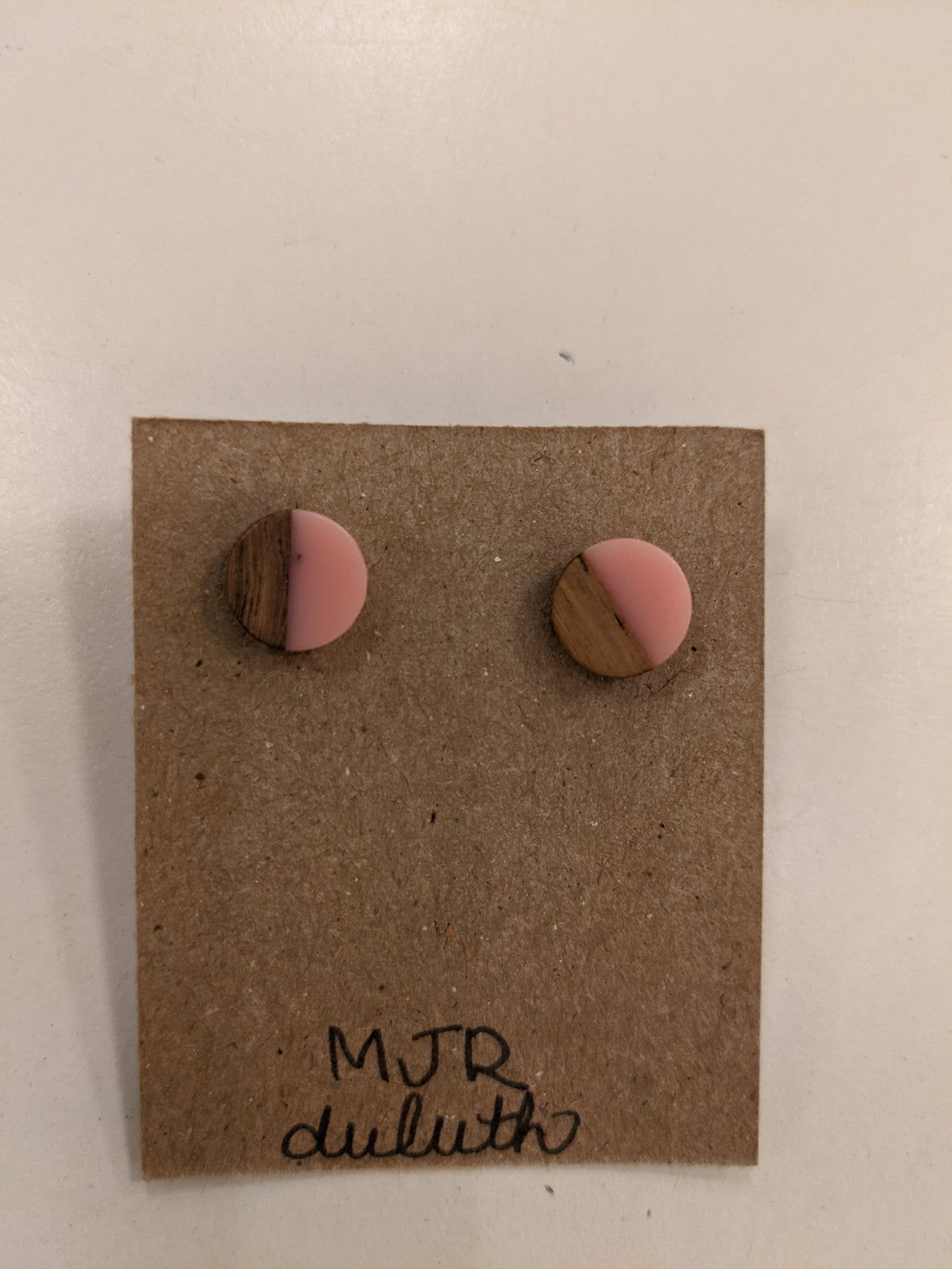 MJR Wood and Resin Stud Earrings DULUTH