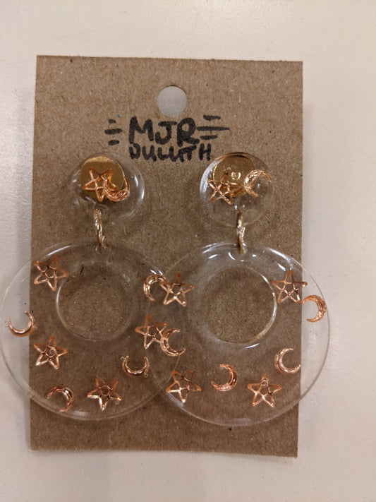 MJR Resin Circles w/ Stars Earrings DULUTH