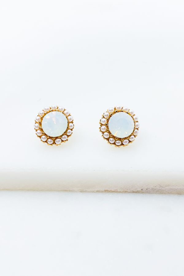 Opal Pearl Trim Earring VA