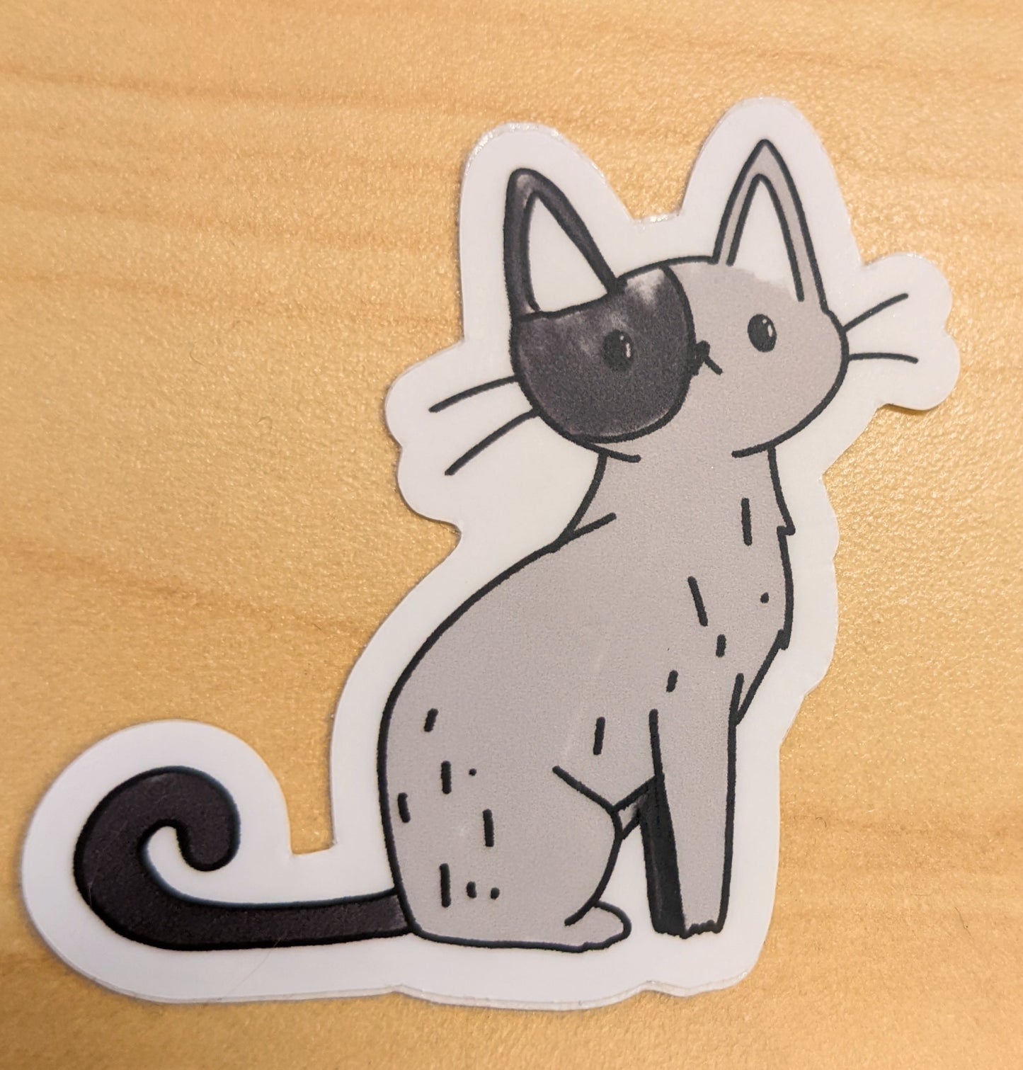 Light Grey Kitty Sticker