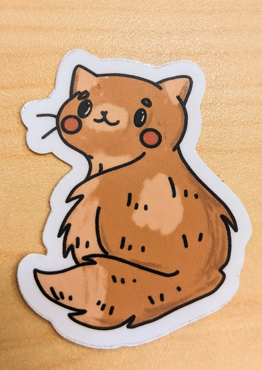 Orange Kitty Sticker