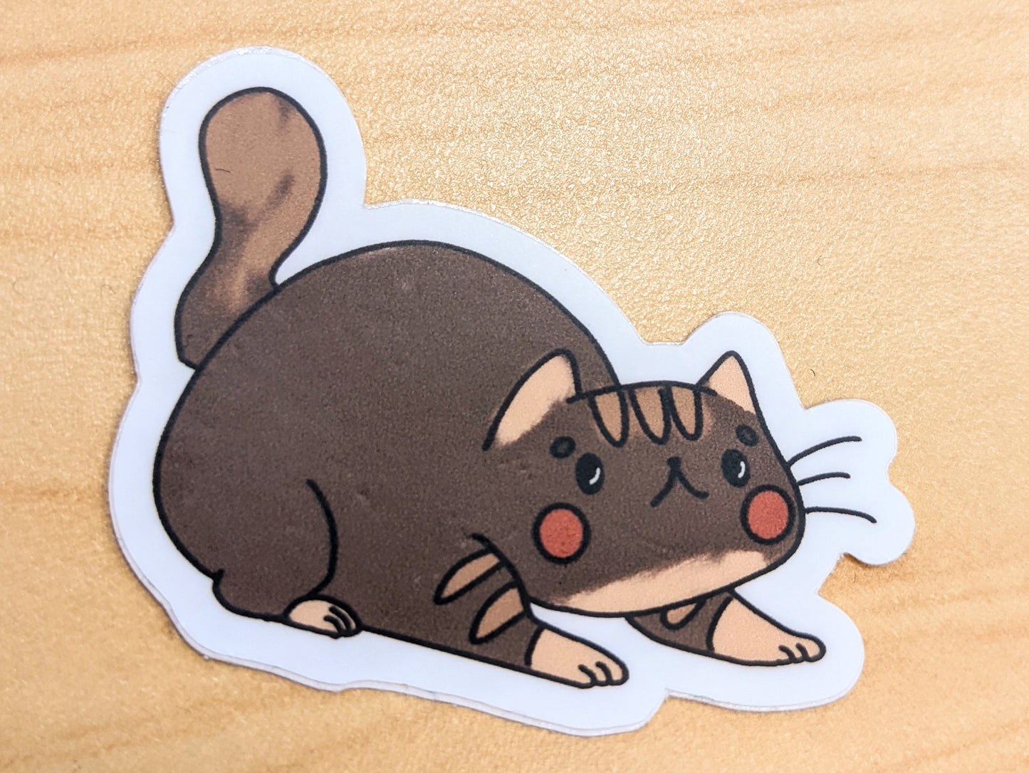 Brown Kitty Sticker