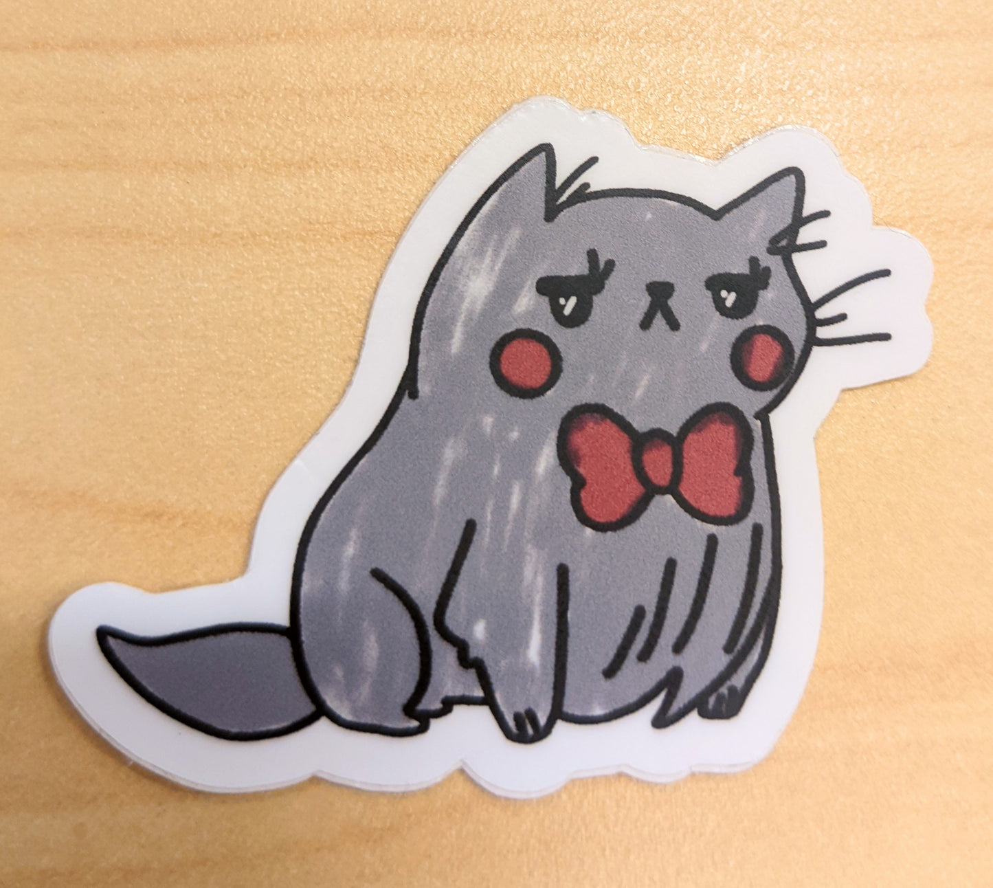 Grey Kitty Sticker