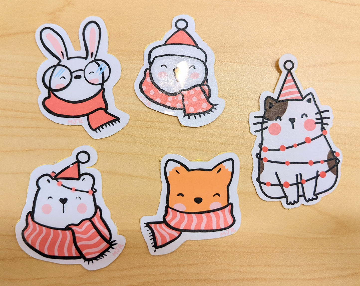 Holiday Animals Sticker Set