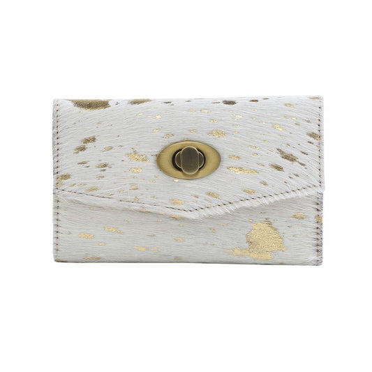 DULUTH GOLD INDULGENCE LEATHER AND HAIRON WALLET